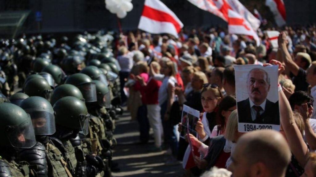 Protesters gather in Minsk on Belarus leader Lukashenka’s birthday